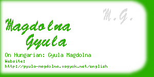magdolna gyula business card